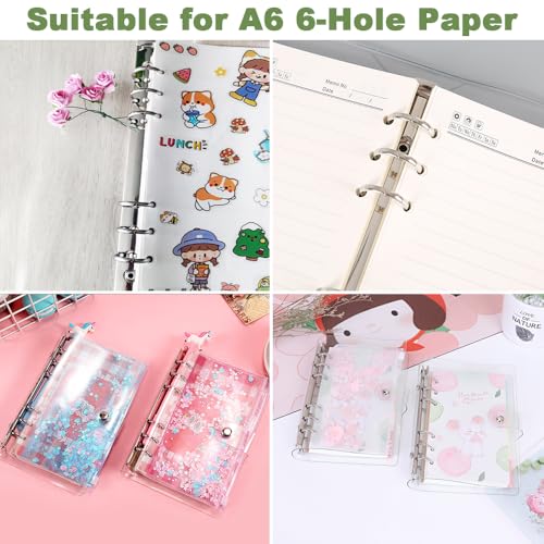 2 stuks PVC Binder, A6 Ring Binder Cover, Transparant, 6 gaten PVC Binder, A6 6 Hole Folder Cover, Geen Innerlijke Pagina's, Navulbare Ring Binder, Waterdicht, voor School, Huis, Kantoor 5