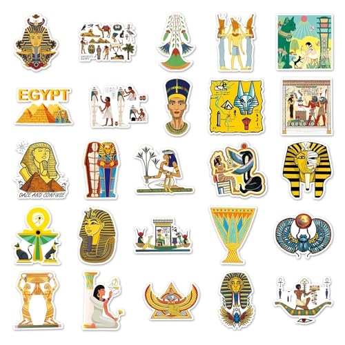 Verpakking van 50 Civilization Pyramid Stickers voor tieners Volwassenen Waterdichte Vinyl Sticker Set Auto Motorfiets Fiets Skateboard Snowboard Bagage Laptop Koffer Helm Motorfiets Computer 4