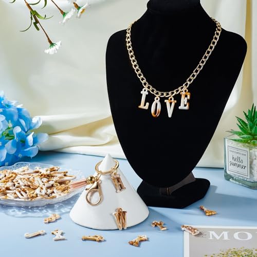 150G nummer & letter acryl hangers imitatie edelsteen voor DIY sieraden maken, BurlyWood