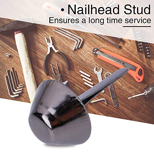 50 st. Purse handtas Cone Feet Nail Head Stud Spike Leather Craft Supplies (10mm-zwart)