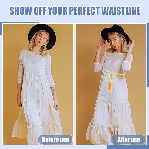 3 vrouwen riemen gevlochten dunne taille riem mode Dun gevlochten gevlochten taille skinny riem gevlochten riem geweven Tassel kralen riem voor rok jurk vrouwen meisjes (3 kleuren),, multicolour 5