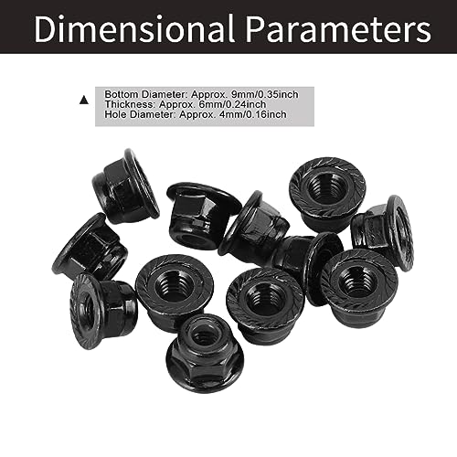 12PCS 4mm Anti-slip wiel slot Nut onderdelen geschikt voor Axial Traxxas SCX10 1/10 RC Model Car(zwart)