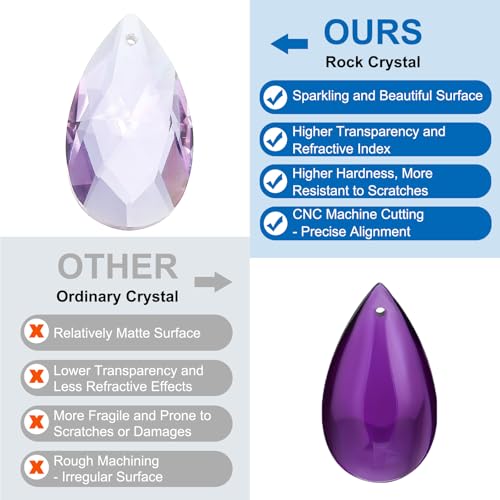 Teardrop Crystal Chandelier Hangers Kralen, 5st 85mm Lengte 38mm Kroonluchter Prisma's Onderdelen Ornamenten Hangkralen voor DIY Kunst Ambachten Decoratie 3