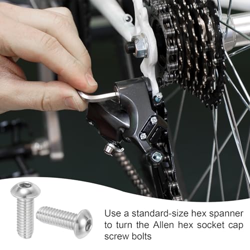 5/16-18x7/8" Hexagon Socket Head Schroeven, 10 st Roestvrij staal 304 18-8 Allen Hex Drive Volledige draad fijne draad unc 4