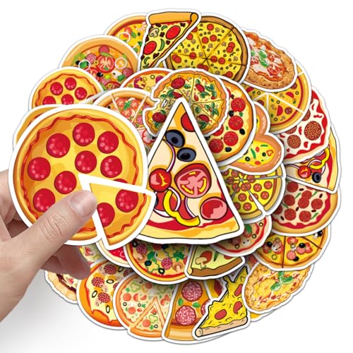 Pizza Sticker Set Stickers Kinderen Tieners 50 Stuks Dieren Waterdicht Vinyl Stickers Laptop Skateboard Koffer Helm Auto Fiets mobiele telefoon Motorrijwiel Bike Scrapbook Cadeau 4