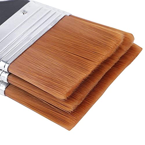 7st Artist Flat Paint Brush voor Gesso, Varnish, Acryl Schilderijen, Olieverf, Aquarel, Hout, Muur, Meubilair Brush Cleaner 5