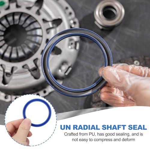 Radial Shaft Seal, 50mm ID x 60mm Od x 8mm Breedte, 2st PU Seal voor industriële lagerpompen, Piston, cilindercilinder cilinder, blauw 4