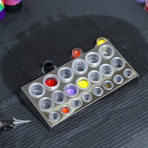 Verpakking van 300 Medium Tattoo Colour Caps Transparante Plastic Tattoo Ink Pigment Cups voor Naald Tip Grip Tattoo Accessoires Pack van 300 4