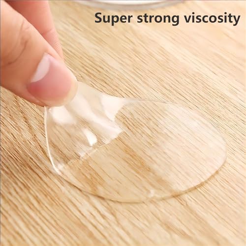 Verpakking van 100 verwijderbare kleefpunten, dubbelzijdige transparante dubbelzijdige kleefpunten, diameter 20 mm, voor kerstversiering, ambachten 5