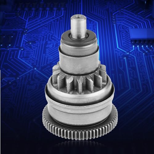 v starter bendix + starter motor vrijwiel, Starter Gear Clutch Assemblage voor GY6 49ccm 50ccm 139QMB Scooter Moped ATV Replacement Accessoire, zilveren toon 4