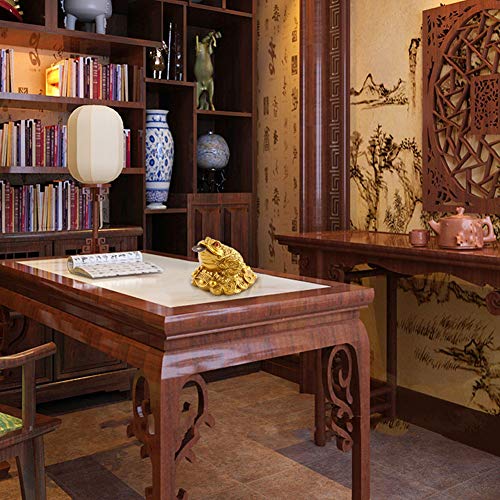 Geld Kikker Feng Shui Chinese rijkdom geluk geld munten Kikker Pad Home Office Decoratie Goed geschenk Lucky Lucky Decor (S 6 * 6 * 5mm-Goud)