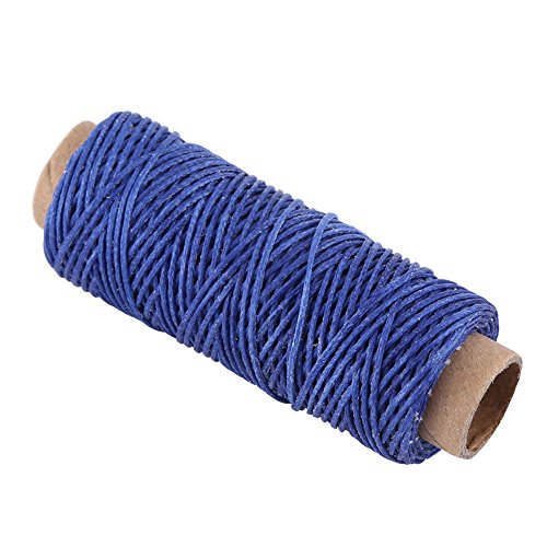 50m/55 yard Lederen naaien Platte Wax draad Cord Hand Stitching DIY leer Craft Tools 150D 1mm (Royal Blue)