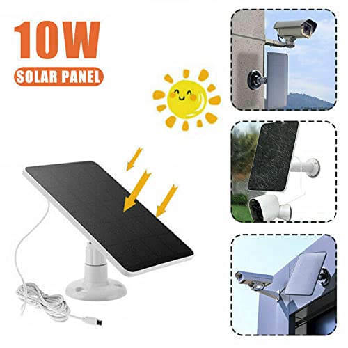 Zonnepaneel voor camera, Camera Solar Panel Charger Type C uitgang 10W Cam Batterijlader voor apparaten 4