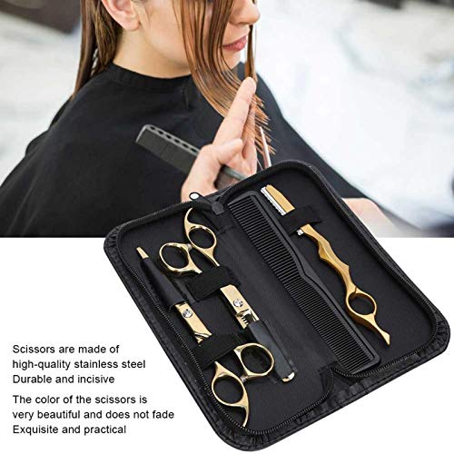 Haarsnijden schaar Set dunner tanden schaar Professionele kapper roestvrij staal haar snijden schaar mes Comb haar styling gereedschap voor Dz 3