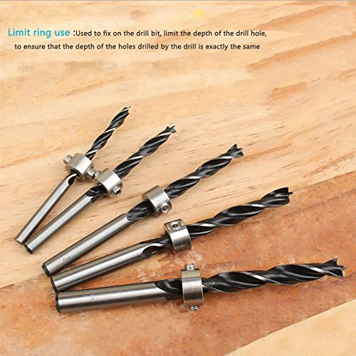 Boring Impact Kit, 12-Piece 3-16mm Roestvrij Stalen boor Diepte Halsband Set Drill Limit Ring 3