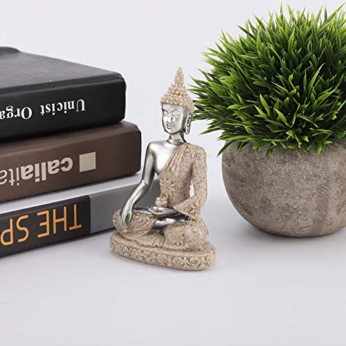 Mediteren zitten Boeddha standbeeld Carving Figurine Craft voor thuis decoratie tafel ornament(1) 4