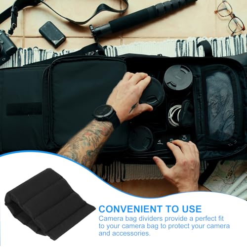Cameratas Divider, 2 stuks 26,5 cm x 12,5 cm x 1,5 cm Shockproof Camera Bag Inserts, Scheiderpad, Beschermende Lens voor Nikon Camera, DSLR Bescherm Bag Organizer, Universeel 4