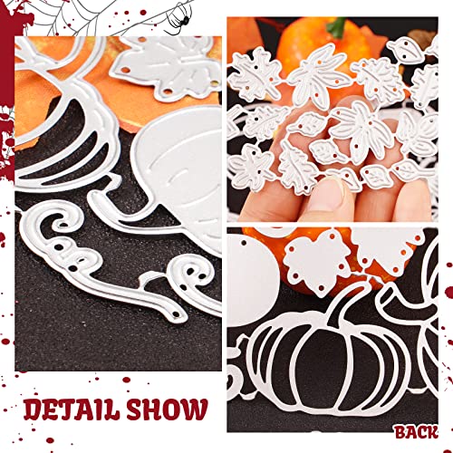 6 Sets Die Shapes bladeren stencil snijden herfst Thanksgiving Halloween laat pompoen pine kegels eekhoorns voor scrapbooking partij decoratie herfst Halloween DIY 4
