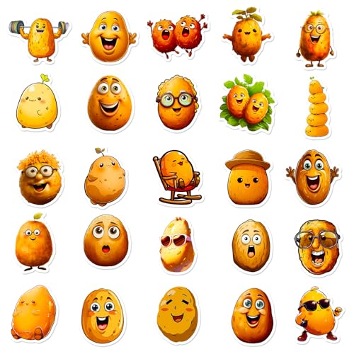Aardappel Sticker Set Kinderen Tieners 50 Stuks Grappig Aardappel Waterdicht Vinyl Stickers Laptop Skateboard Koffer Helm Auto Fiets mobiele telefoon Motorrijwiel Bike Scrapbook Cadeau 3