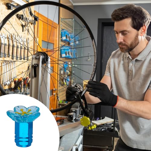 16 Stuks Valve Caps, Hars Bloem Band Valve Caps Legering Decoratieve Valve Caps Hoezen voor auto's, fietsen, vrachtwagens en motorfietsen 5