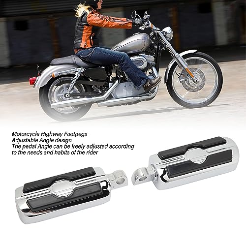 1 Paar snelweg Motorfiets voetsteunen, Angled verstelbare voetpedaal, motor bescherming crash bar, voetsteun vervanging