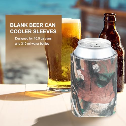 Blanke Bier Can Koelhoes, 100 stuks Solide Bulk Opvouwbare Fleshoes Geïsoleerd schuim Can Cover voor 10 oz Bottle Party HTV Sublimatie, 10 kleuren 3