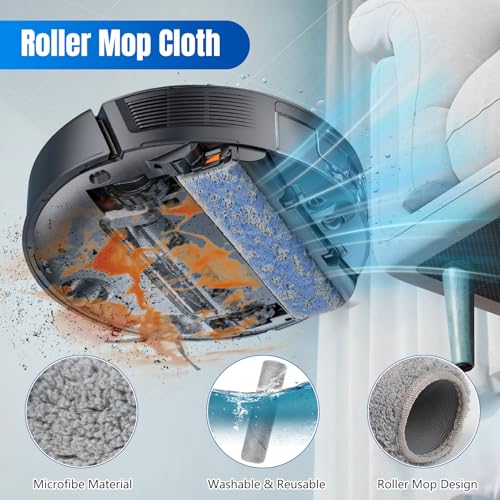 13 stuks vervanging Kit voor Moca Z50 Ultra/Z5/Z5 Pro Ultra Robot Stofzuiger, Accessoires Onderdelen 1 Roller Mop 4 Zijborstel 4 HEPA Filter 4 Stofzak 3