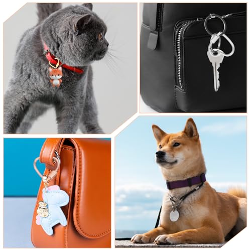 Verpakking van 8 hart karabijnhaak Multi-Kleur Schroefsluiting Key Chain Clips, Hartvorm Key Chain voor DIY, Camping, Wandelen, Vissen, Reizen, Dagelijks gebruik 5