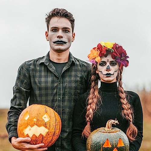 Vrouwen Halloween Rose Flower Headband Haarbanden Floral Headwear Leaf Hair Hoops Party Headdress Decoratie voor meisjes, Type 8 3