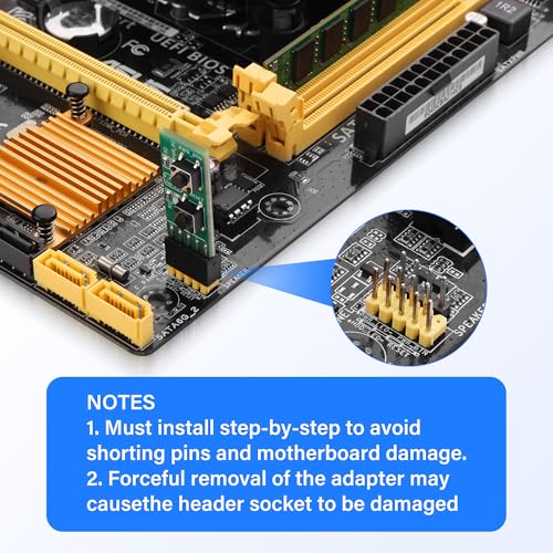 9Pin Reset/Power ON/Off Switch Board Adapter Test voor Desktop PC moederbord 3