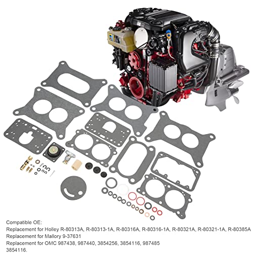49st Marine Carburator Reparatiekit, 987440 Marine Carb Rebuild Kit 3854116 3854256 Vervanging voor 3,0 4,3 5,0 5,7 2bbl Carb-motoren 5