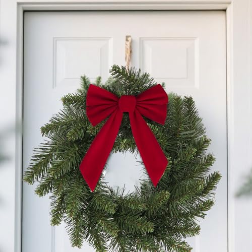 8 stuks Kerstballen 23x27cm Grote Rode Deur Bows Kerstboom Ornamenten Kerstkransen Bows voor Gift Wrapping Holiday Party Decor