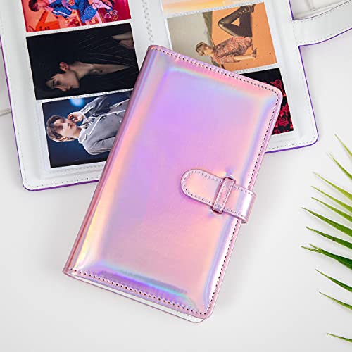 96 Pockets 3-inch film portemonnee PU lederen fotoalbum Compatibel met Fujlfilm Instax Mini Instant Film (Rainbow)