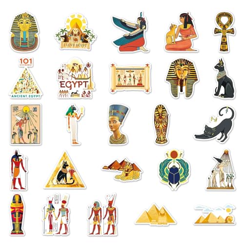 Verpakking van 50 Civilization Pyramid Stickers voor tieners Volwassenen Waterdichte Vinyl Sticker Set Auto Motorfiets Fiets Skateboard Snowboard Bagage Laptop Koffer Helm Motorfiets Computer