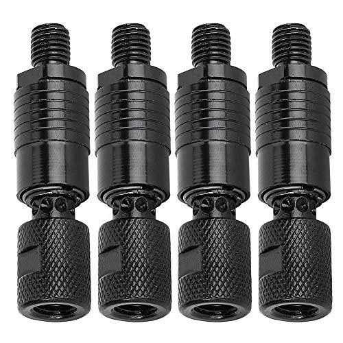 Fishing Rod Pod Connector Quick Release Adapter, eenvoudige installatie Bijtindicatoren op Bench Sticks voor het vissen, 4 stuks set met 2 kleuren beschikbaar