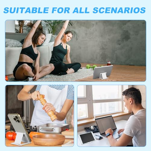 2 stuks opvouwbaar Mobiele telefoonstand, Mini Tablet Stand, Portable Phone Holder, Docks voor Cafes, Desks, Home, Bekijk films en video's 3