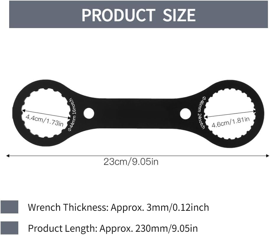 Aluminum bodembeugelsleutel, fietsbeugel demontagegereedschap - Compatibel met RAM GXP-serie