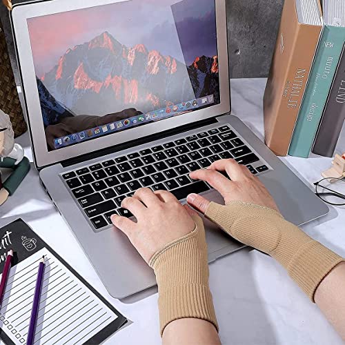 Medical Thumb Support, 1 paar verstelbare ondersteuning Medical Stabilizer Thumb Support Splint Brace Relieve Thumb Pain For Relieving Artritis Thumb Injuries 15cm×7.5cm Beige