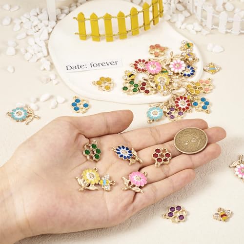 Kleurrijke Legering Emaill Goud Vergulde Hangers voor sieraden oorbellen armbanden ambachtelijke Legering maken 5