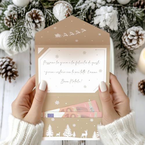 Kerstkaarten in het Italiaans met envelop, 11 x 16 cm, 2 stuks 5