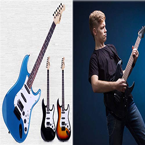 Elektrische gitaar bedrading Harnas Voorbedraad Kit 2T1V 5 manier switch 500K Potentiometers voor vervanging van Strat Guitar Parts, Black Point (Swivel Audio Turning Cap) 5