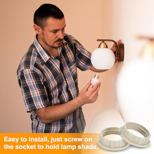 Ringen G9 Lamp Socket, 12 stuks Adapter Lampschade houder Ring Legering voor Lamphouder G9 Keramische, Zilver/Wit 5