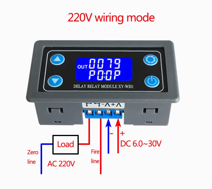 Sea Delay Relay Module 12V 24V 0.01s-9999min Digital Timer Cycle Delay Schakelmodule met LCD Display Switch Knob 4