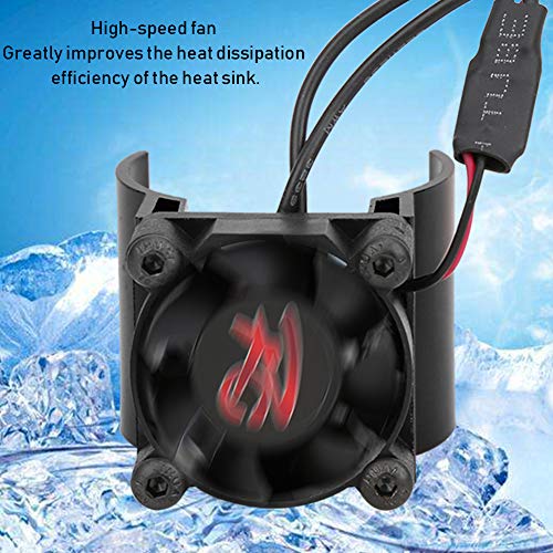 RC Car Engine Heatsink, Legering 540/545/550 Motor Radiator met enkele koeling Ventilator voor 1/10 RC Hobby Model Car(Zwart) 3