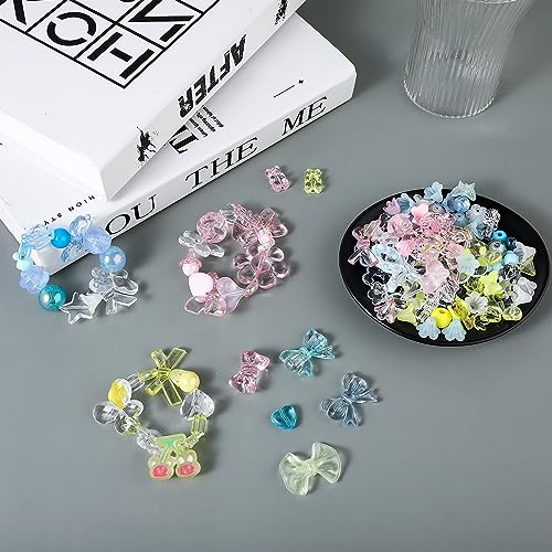 120 ~ 150 st. Kralen Diverse Acryl kralen Kleurrijke Acryl kralen armband kralen voor sieraden het maken van hart vlinder leuke ronde kralen voor DIY armbanden sieraden 5