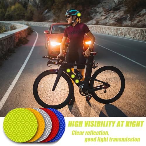 50 st Safety Reflective Stickers, Ronde Reflectieve Tape, Waterdichte Zelf-Adhesive Reflectieve Stickers, Zelfklevende Car Reflector Sticker, Waarschuwing, Reflectieve Stickers 3