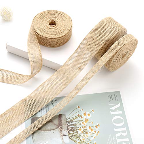 Jute Ribbon 30m Vintage Gift Ribbon voor Naaien, DIY ambachten, Bruiloft, Feest, Kerstmis Decoratie (A) 5