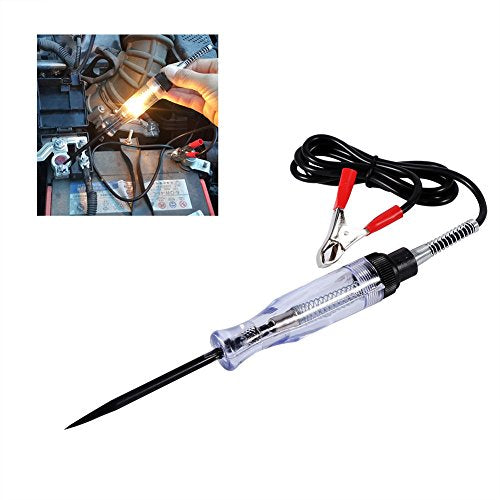 Autospanningstester, testlamp, 12 Volt elektrisch Wire Circuit Tester, 6V/12V/24V DC voor auto, vrachtwagen, met lange sonde Pen 3