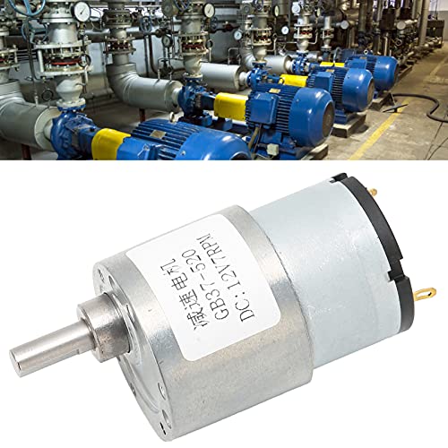 DC 12V 7RPM Gear Motor Micro Speed Reduction Single Axis Self Locking Reversible Worm Gear Motor Turbine Motor Micror Reduction Motor Transmission Machine Accessoires GB37-520 4