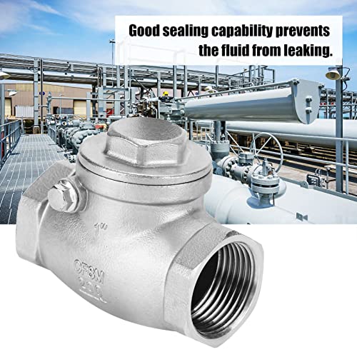 DN25 Check Valve met controleklep, 1 1/2 inch draad, roestvrij staal, WOG 200PSI, duurzaam en stevig, ideaal voor loodgieters-, water- en gassystemen 4